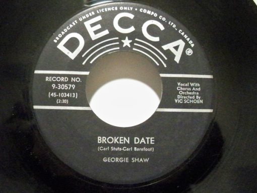 Georgie Shaw - Broken Date / My Whole Life Through (7", Single, Mono) (Very Good Plus (VG+))