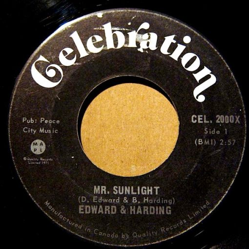 Edward And Harding - Mr. Sunlight (7", Single) (Very Good Plus (VG+))