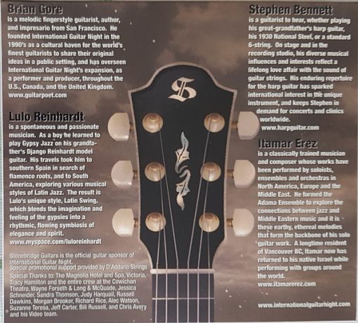 Lulo Reinhardt, Stephen Bennett (2), Itamar Erez, Brian Gore - International Guitar Night IV (CD, Album) (Mint (M)) - Image 2