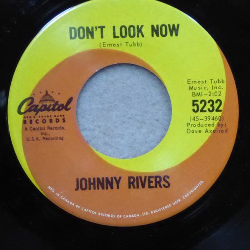 Johnny Rivers - Don't Look Now / Long Black Veil (7", Single) (Very Good (VG))