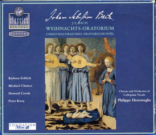 Johann Sebastian Bach - Barbara Schlick, Michael Chance, Howard Crook, Peter Kooij, Collegium Vocale, Philippe Herreweghe - Weihnachts-Oratorium (2xCD, Album, RE) (Near Mint (NM or M-))