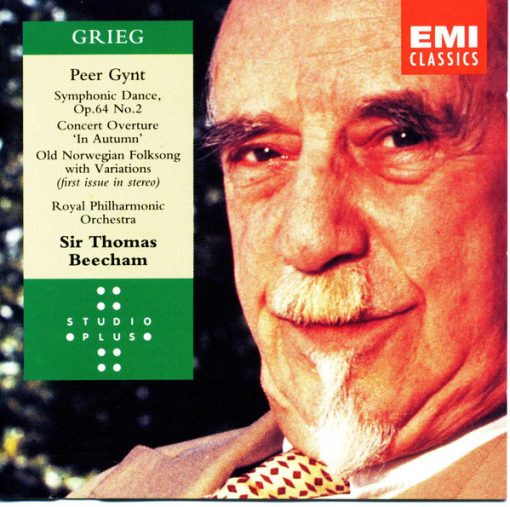 Edvard Grieg - Sir Thomas Beecham, Royal Philharmonic Orchestra - Peer Gynt · Symphonic Dance Op.64 No.2 · Concert Overture "In Autumn" · Old Norwegian Folksong With Variations (CD, Album, Comp, RM) (Near Mint (NM or M-))