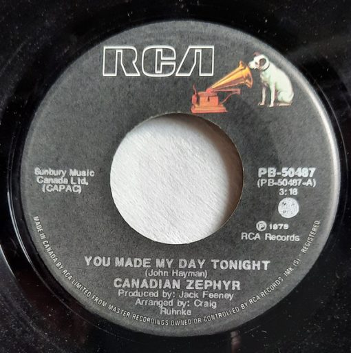 Canadian Zephyr - You Made My Day Tonight (7", Single) (Very Good (VG))