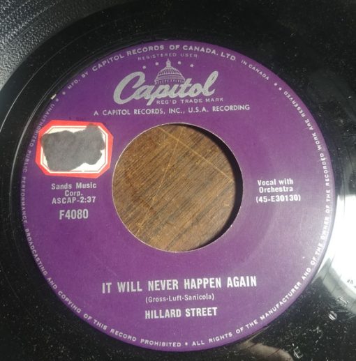 Hillard Street - River Love / It Will Never Happen Again (7", Single) (Very Good Plus (VG+))