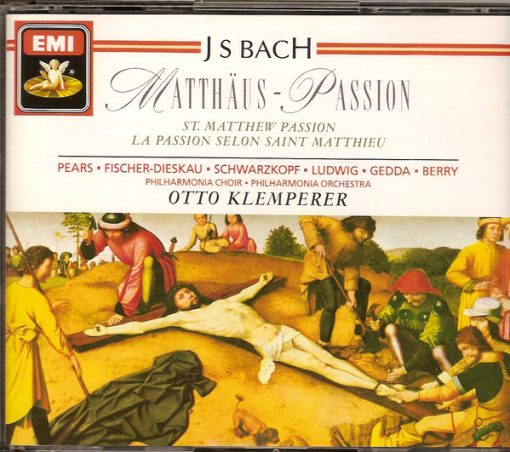 Johann Sebastian Bach - Philharmonia Chorus, Philharmonia Orchestra, Otto Klemperer, Peter Pears, Dietrich Fischer-Dieskau, Elisabeth Schwarzkopf, Christa Ludwig, Nicolai Gedda, Walter Berry - Matthäus-Passion = St. Matthew Passion = La Passion Selon Saint Matthieu (3xCD, Album, RE, RM) (Near Mint (NM or M-))