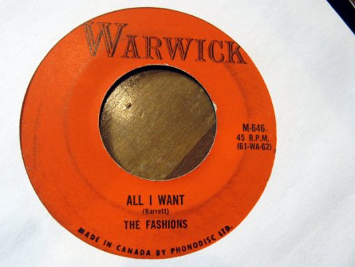 The Fashions (9) - All I Want / Dearest One (7", Single) (Very Good Plus (VG+))