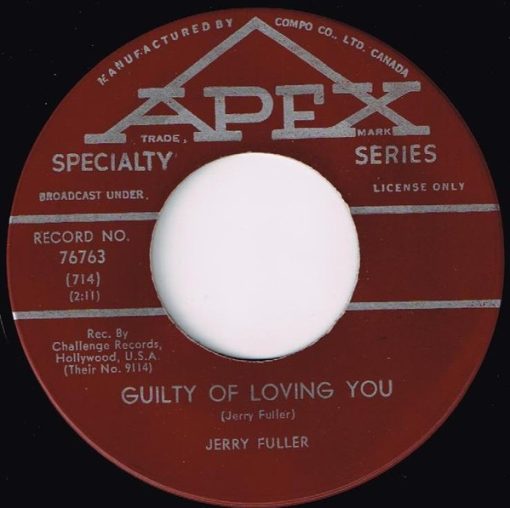 Jerry Fuller - Guilty Of Loving You (7", Single) (Very Good Plus (VG+))