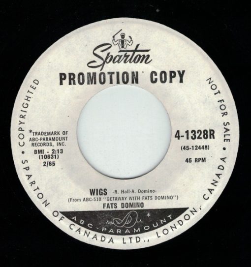 Fats Domino - Wigs / Why Don't You Do Right (7", Single, Promo) (Very Good Plus (VG+))