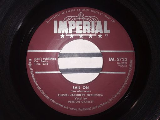 Russell Jacquet & His Orchestra, Vernon Garrett, Baby Jewel - Sail On / You're Gonna Be Paid (7", Single) (Very Good Plus (VG+))