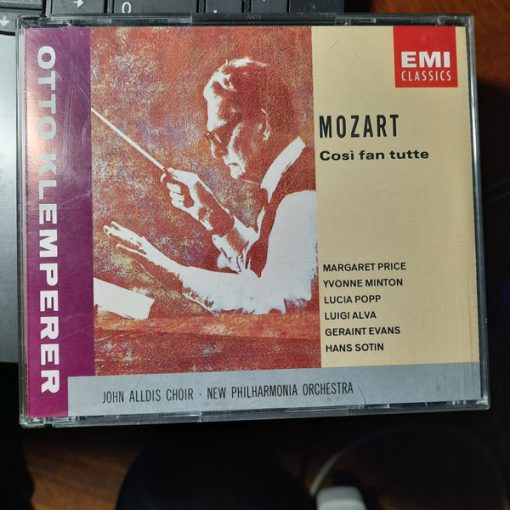 Wolfgang Amadeus Mozart, Margaret Price, Yvonne Minton, Lucia Popp, Luigi Alva, Geraint Evans, Hans Sotin, New Philharmonia Orchestra, Otto Klemperer, John Alldis Choir - Cosi Fan Tutte   (3xCD, Album, RM) (Near Mint (NM or M-))