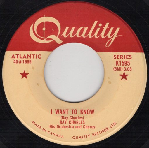 Ray Charles - I Want To Know / Ain't That Love (7") (Near Mint (NM or M-))