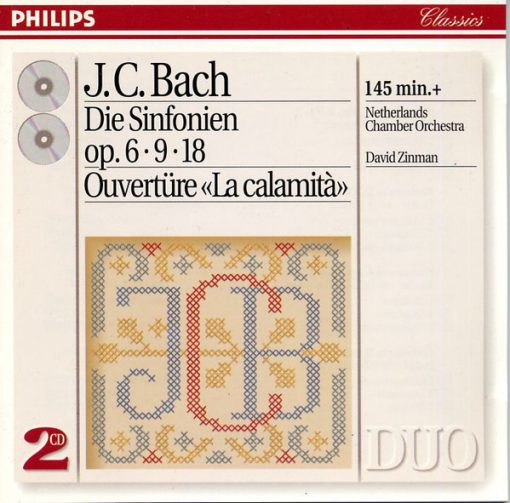 Johann Christian Bach, Netherlands Chamber Orchestra, David Zinman - Die Sinfonien Op. 6 • 9 • 18 / Ouvertüre "La Calamità" (2xCD, Comp, RE, RM) (Near Mint (NM or M-))