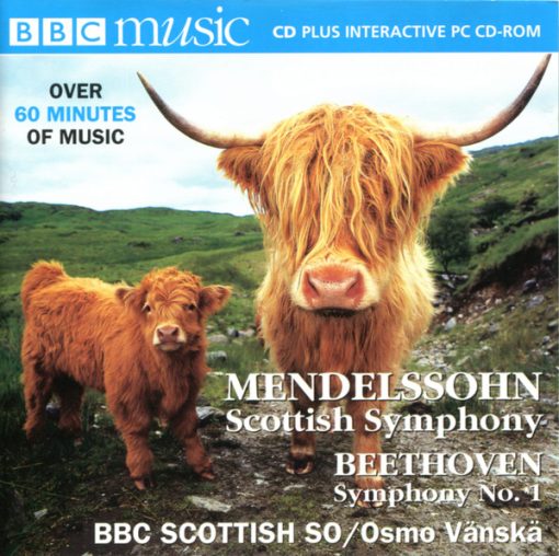 Felix Mendelssohn-Bartholdy / Ludwig van Beethoven - BBC Scottish Symphony Orchestra, Osmo Vänskä - Scottish Symphony / Symphony No.1 (CD, Enh, Jew) (Near Mint (NM or M-))