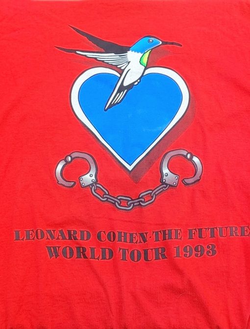 COHEN, Leonard - VINTAGE "The Future" 1993 TOUR T-SHIRT XL