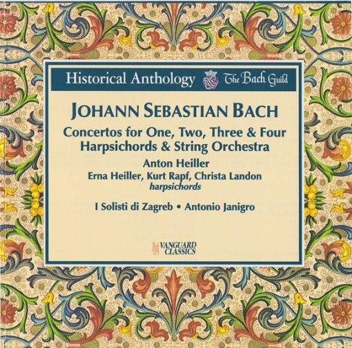 Johann Sebastian Bach - Anton Heiller, Erna Heiller, Kurt Rapf, Christa Landon, Zagrebački Solisti • Antonio Janigro - Concertos For One, Two, Three & Four Harpsichords & String Orchestra (2xCD, Comp) (Near Mint (NM or M-))