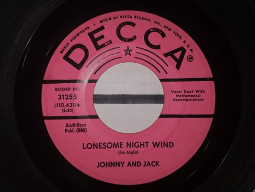 Johnnie And Jack - I'm Always By Myself When I'm Alone / Lonesome Night Wind (7") (Very Good Plus (VG+))