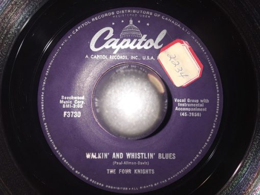 The Four Knights - Walkin' And Whistlin' Blues / I Love That Song (7", Single) (Very Good Plus (VG+))