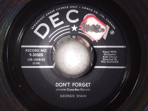 Georgie Shaw - Don't Forget / I'll Always Be In Love With You (7") (Very Good Plus (VG+))