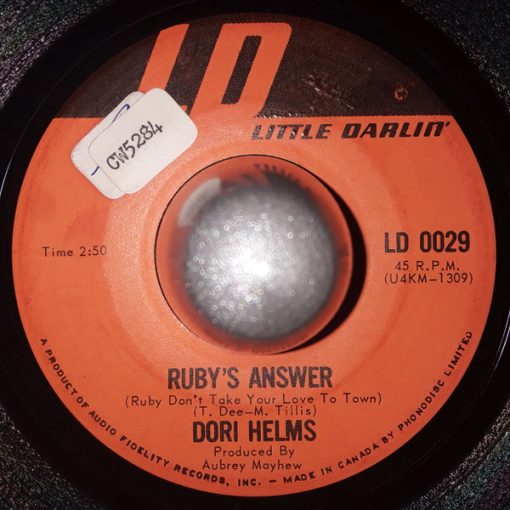 Dori Helms - Ruby's Answer (7") (Very Good Plus (VG+))