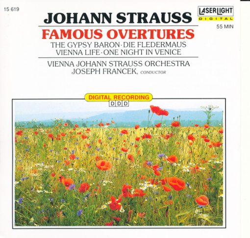 Johann Strauss Jr., The Vienna Strauss Orchestra, Joseph Francek - Johann Strauss Famous Overtures (CD, RE) (Near Mint (NM or M-))