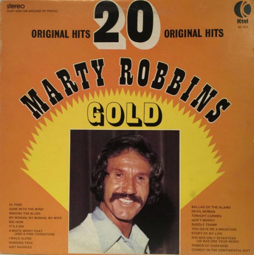 Marty Robbins - Gold (20 Original Hits) (LP, Comp) (Mint (M))