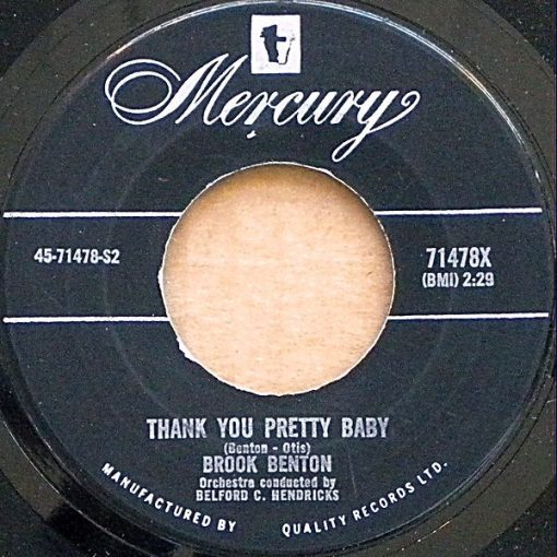 Brook Benton - Thank You Pretty Baby / With All Of My Heart (7") (Very Good Plus (VG+))