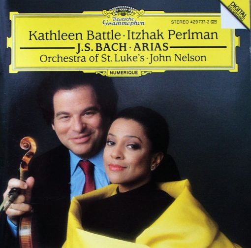 Johann Sebastian Bach, Kathleen Battle, Itzhak Perlman, Orchestra Of St. Luke's, John Nelson (5) - Arias (CD, Album) (Near Mint (NM or M-))