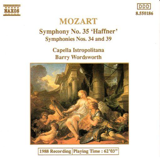 Wolfgang Amadeus Mozart - Capella Istropolitana, Barry Wordsworth - Symphony No.35 'Haffner', Symphonies No.34 and 39 (CD, Album) (Near Mint (NM or M-))