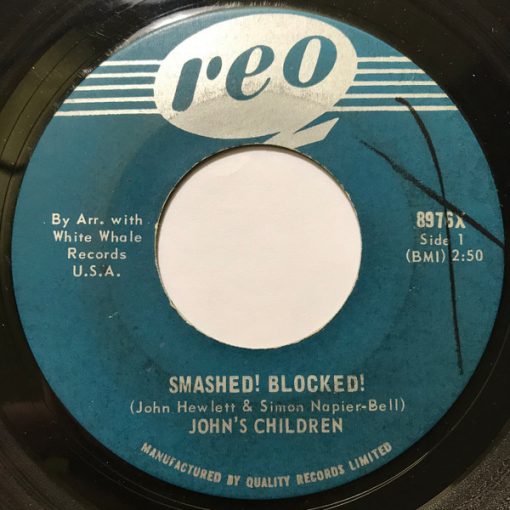 John's Children - Smashed! Blocked! / Strange Affair (7", Single) (Very Good Plus (VG+))