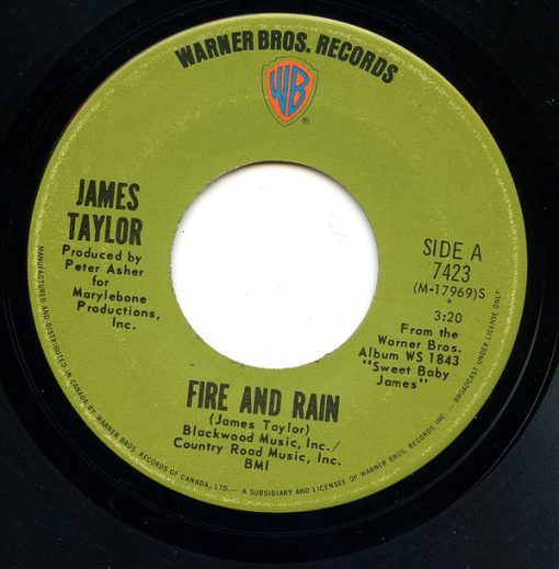 James Taylor (2) - Fire And Rain (7", Single) (Near Mint (NM or M-))