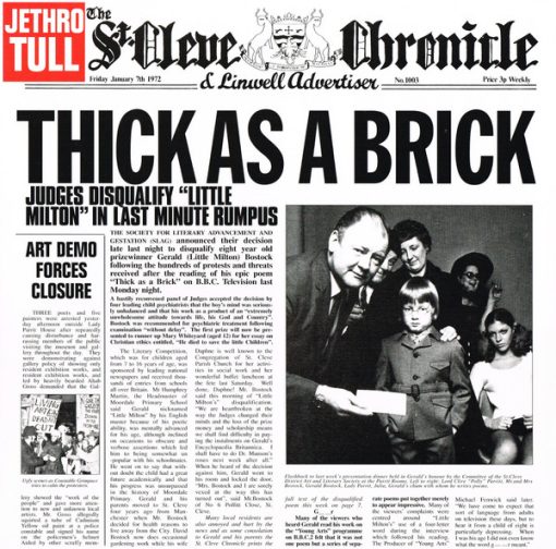 Jethro Tull - Thick As A Brick (LP, Album, RE, 180) (Mint (M))