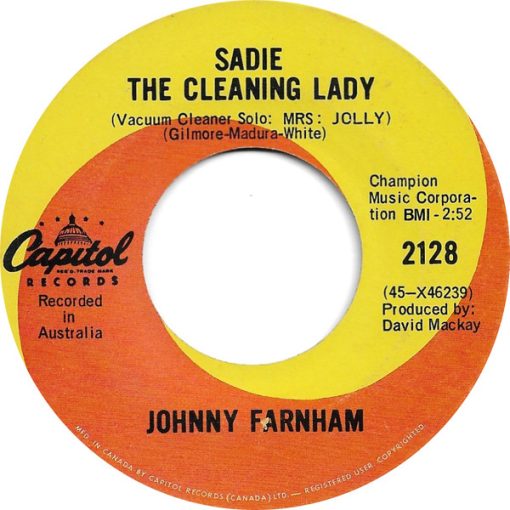 John Farnham - Sadie The Cleaning Lady (7", Single) (Very Good (VG))