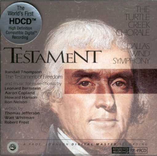 Turtle Creek Chorale, Tim Seelig, Dallas Wind Symphony - Testament - American Music For Male Chorus And Band (HDCD, Comp) (Near Mint (NM or M-))