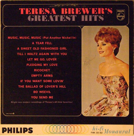 Teresa Brewer - Teresa Brewer's Greatest Hits (LP, Album, Mono) (Mint (M))