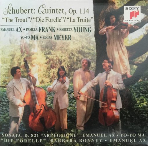 Franz Schubert, Emanuel Ax, Pamela Frank, Rebecca Young, Yo-Yo Ma, Edgar Meyer, Barbara Bonney - Quintet Op. 114 "The Trout"/"Die Forelle"/"La Truite" (CD, Album, SBM) (Near Mint (NM or M-))