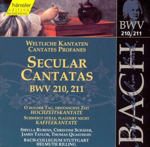 Johann Sebastian Bach, Sibylla Rubens, Christine Schäfer, James Taylor (5), Thomas Quasthoff, Bachcollegium Stuttgart, Helmuth Rilling - Secular Cantatas BWV 210, 211 (CD, Album) (Near Mint (NM or M-))