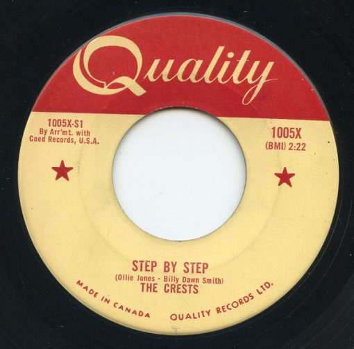 The Crests - Step By Step (7", Single) (Near Mint (NM or M-))