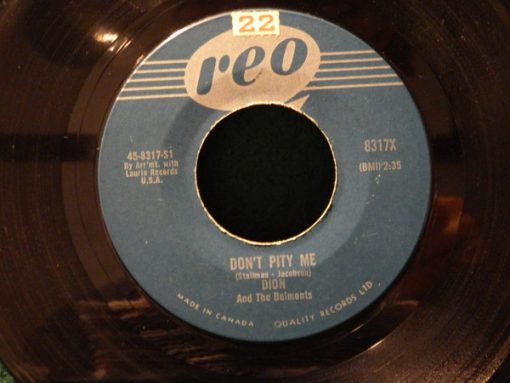 Dion & The Belmonts - Don't Pity Me  (7", Single) (Very Good Plus (VG+))