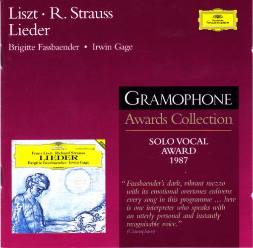 Franz Liszt, Richard Strauss - Brigitte Fassbaender, Irwin Gage - Lieder (CD, RE, RM) (Near Mint (NM or M-))